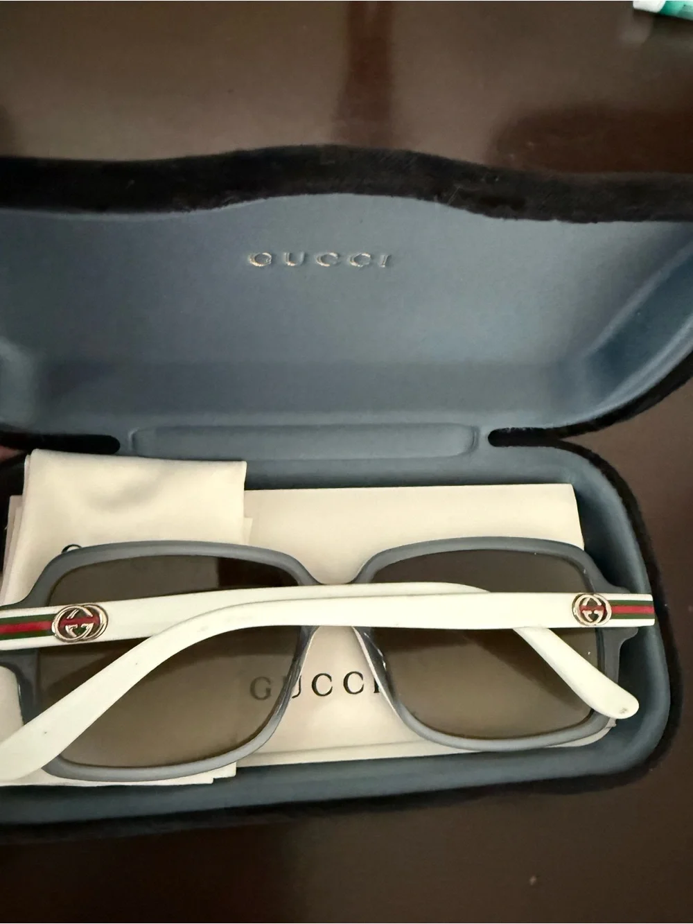 Gucci Men's Tortoiseshell Sunglasses with Brown Lenses